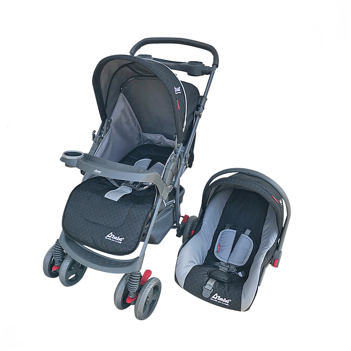 Carriola + Autoasiento D'Bebé Travel System Star Baby Negra ENDY12