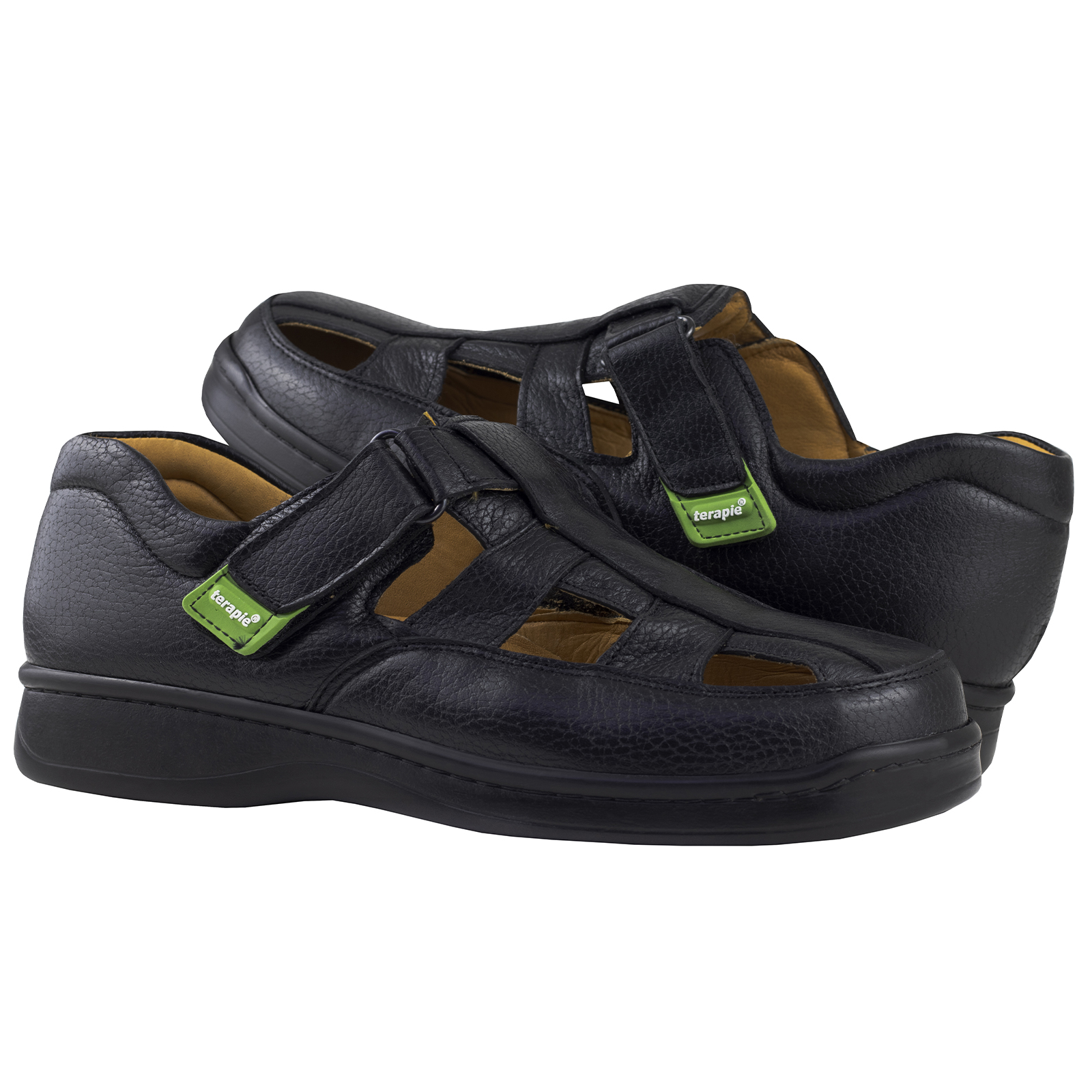 Sandalia Para Hombre Pie Diabético Terapie Confort 224 Negro Original.