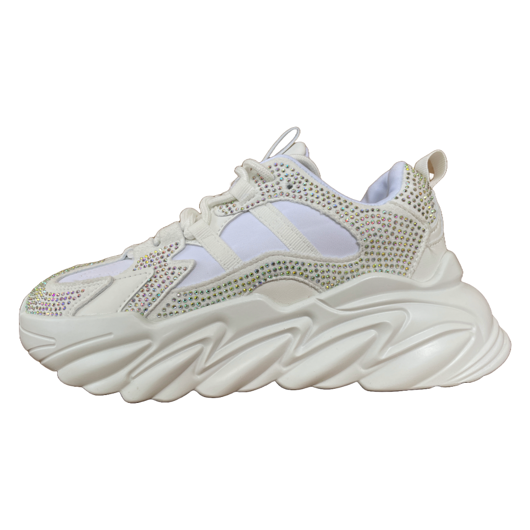 Tenis Mujer Steve Madden Wave-r White Multi Blanco