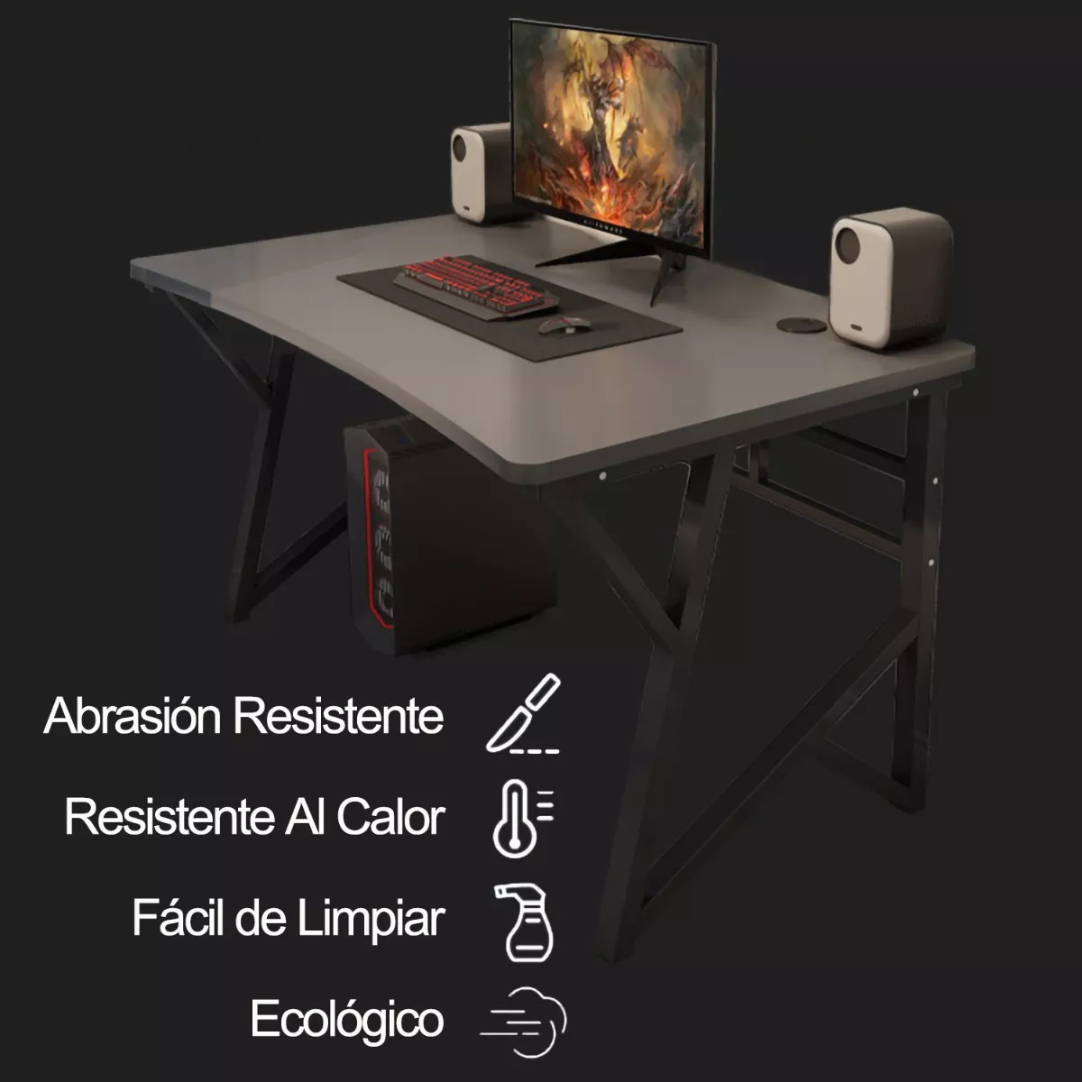 Escritorio De Ordenador Mesas De Hogar Oficina En Casa 100cm.