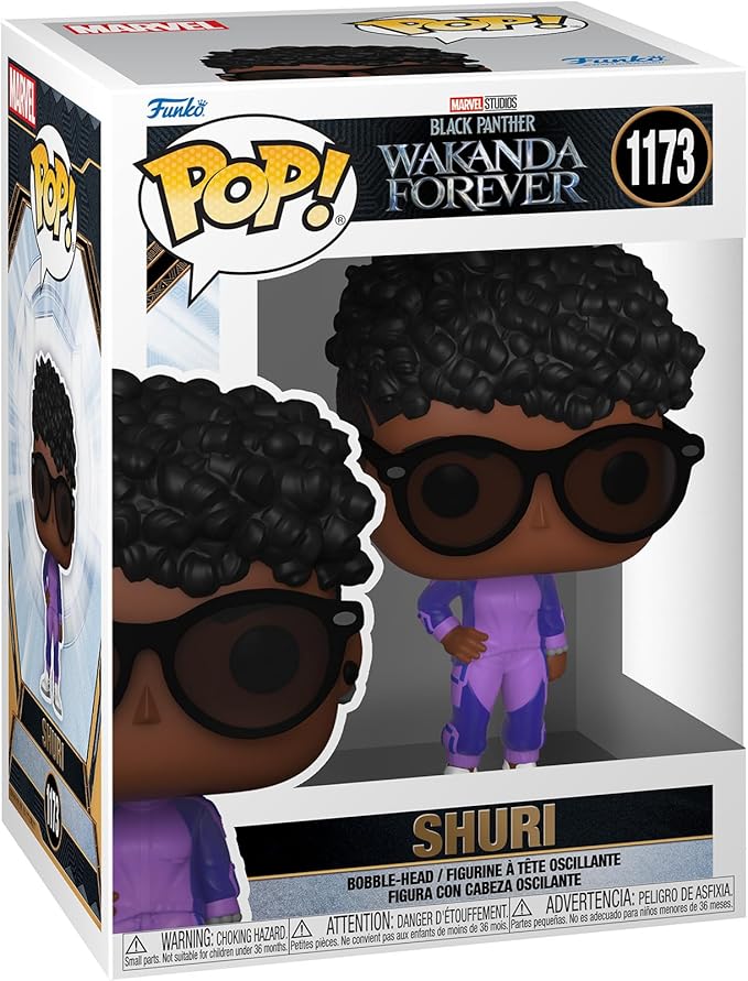 Funko Pop Marvel: Black Panther Wakanda Forever - Shuri con lentes.
