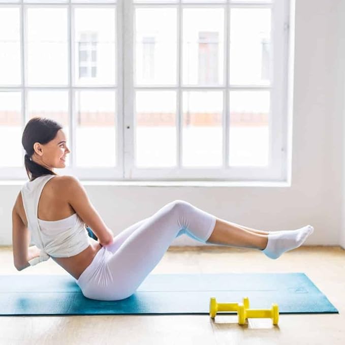 Sportisimo - Set 6 Mancuernas Fitness de Neopreno Hexagonales con Base Incluida, Ideal para Ejercicio en Casa, Entrenamiento y Gimnasio 2, 3, 5 lbs.