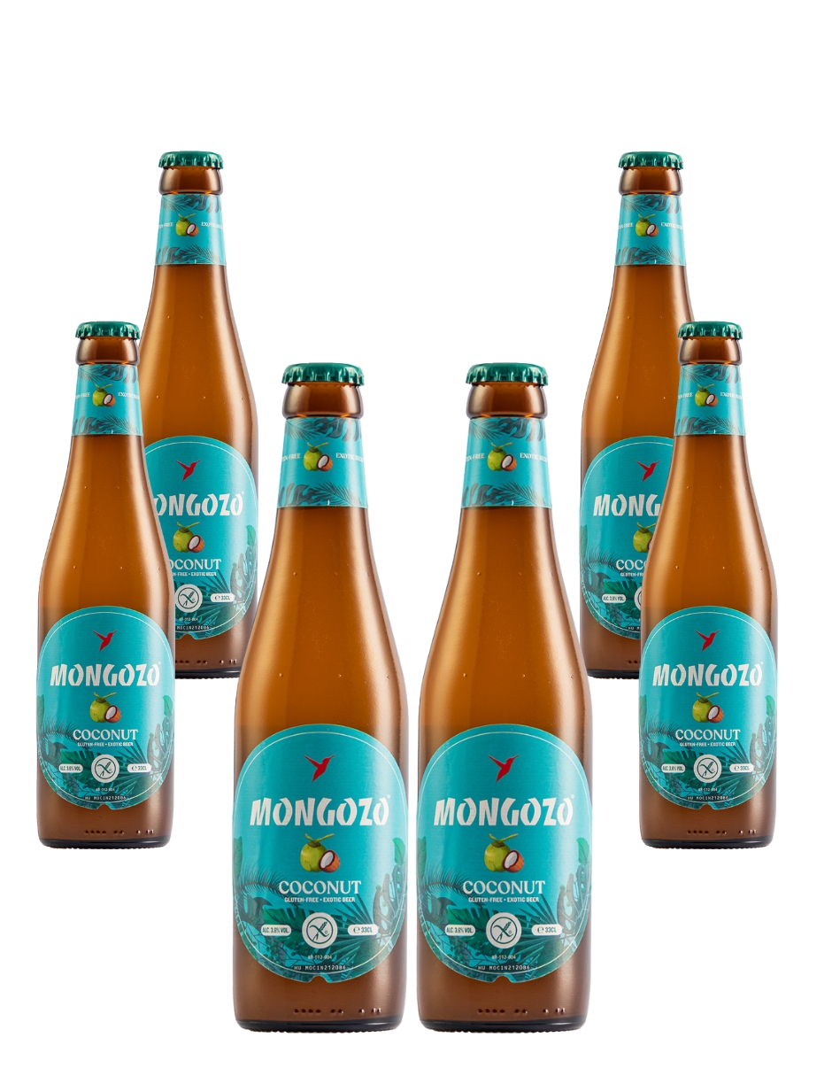 Six Pack Cerveza Mongozo Coco 330 Ml.