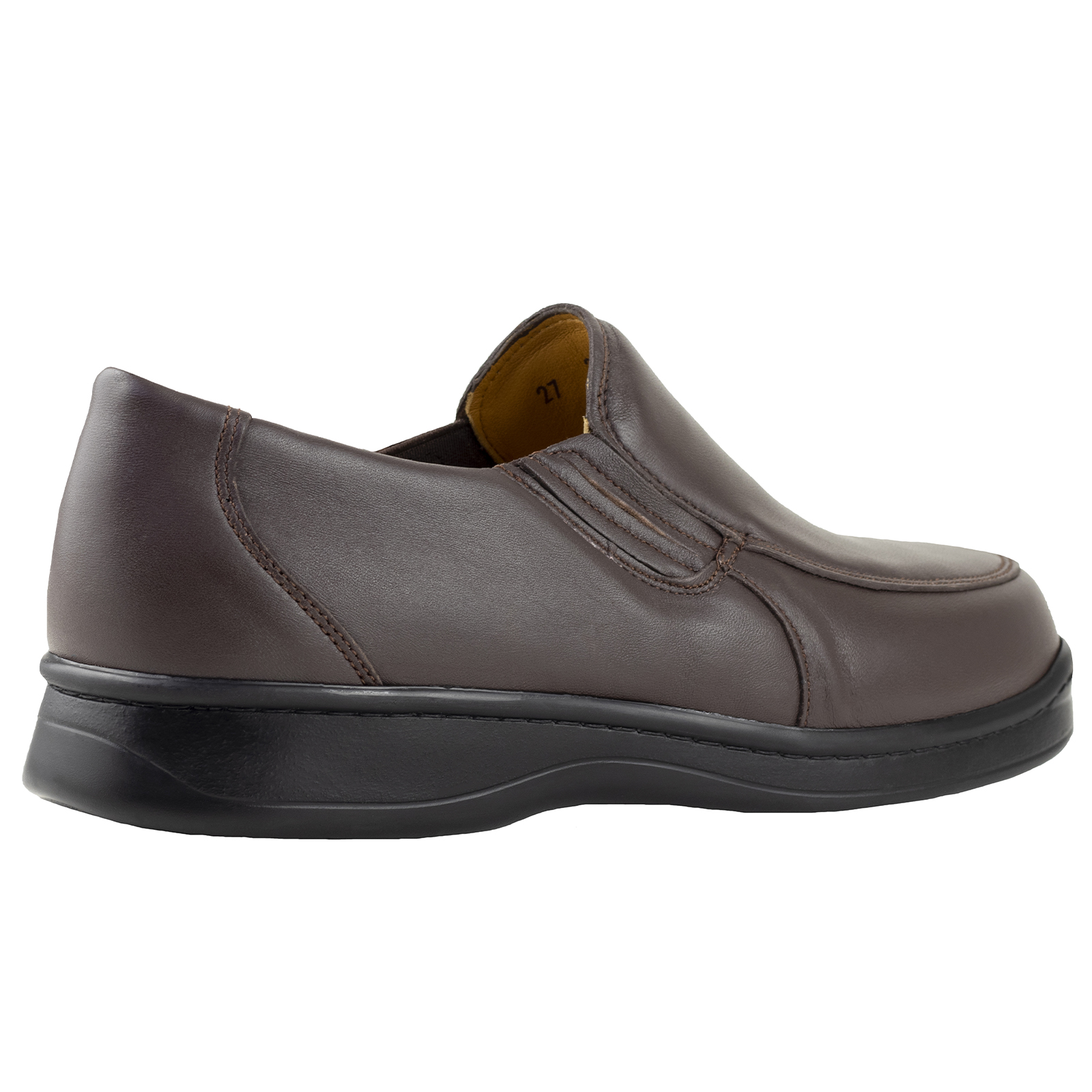 Zapato Mocasín Para Hombre Pie Diabético Terapie 208 Café Acolchado.