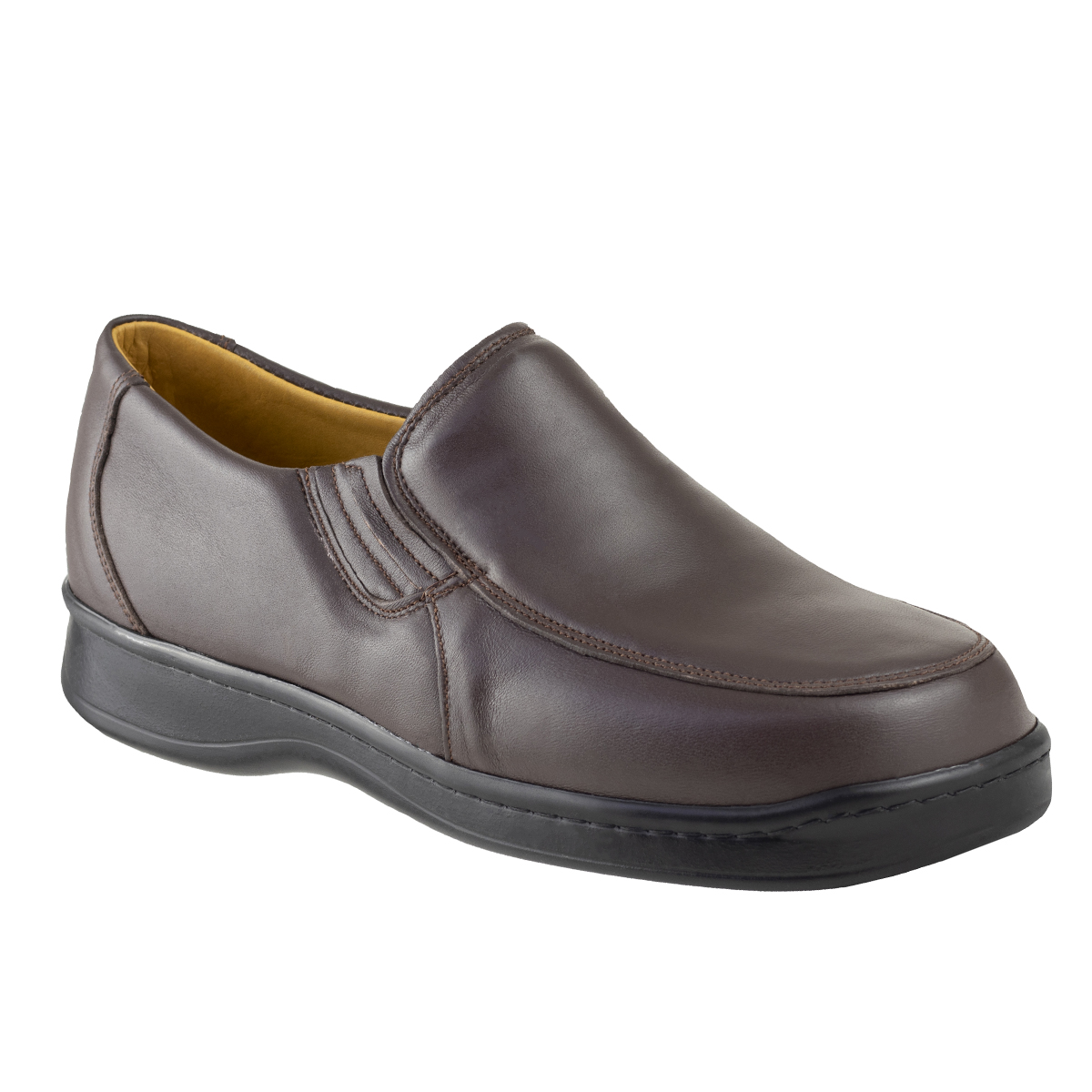 Zapato Mocasín Para Hombre Pie Diabético Terapie 208 Café Acolchado.