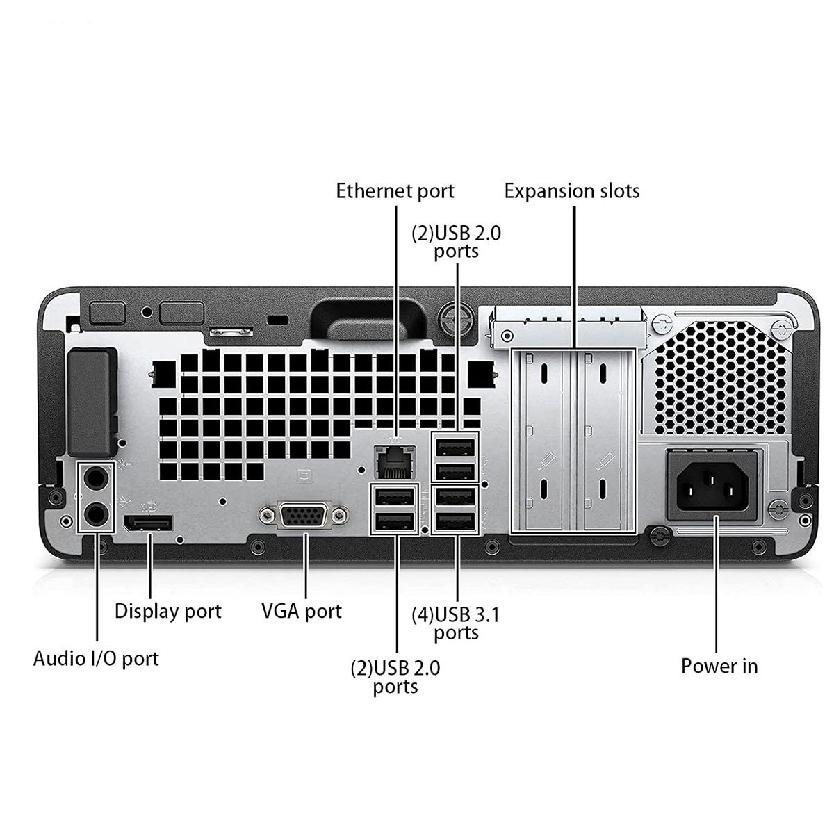 Equipo Completo HP EliteDesk 400 G4 SFF Intel i3 6ta Gen 8Gb RAM 120 GB SSD Monitor 22" (Reacondicionado)