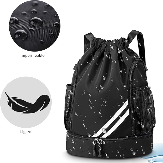 SYCYKA Bolsas de Cuerdas para el Gimnasio, Mochila de Cordón, Bolsas de Cuerdas, Repelente al Agua Bolsa de Natación de Nylon Estudiantes Escuela Mochila Cuerda para el Gimnasio Compras Deporte Yoga.