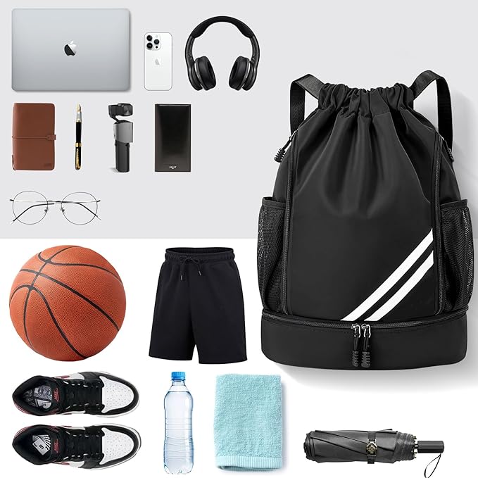 SYCYKA Bolsas de Cuerdas para el Gimnasio, Mochila de Cordón, Bolsas de Cuerdas, Repelente al Agua Bolsa de Natación de Nylon Estudiantes Escuela Mochila Cuerda para el Gimnasio Compras Deporte Yoga.
