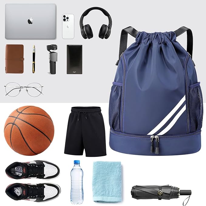 SYCYKA Bolsas de Cuerdas para el Gimnasio, Mochila de Cordón, Bolsas de Cuerdas, Repelente al Agua Bolsa de Natación de Nylon Estudiantes Escuela Mochila Cuerda para el Gimnasio Compras Deporte Yoga.