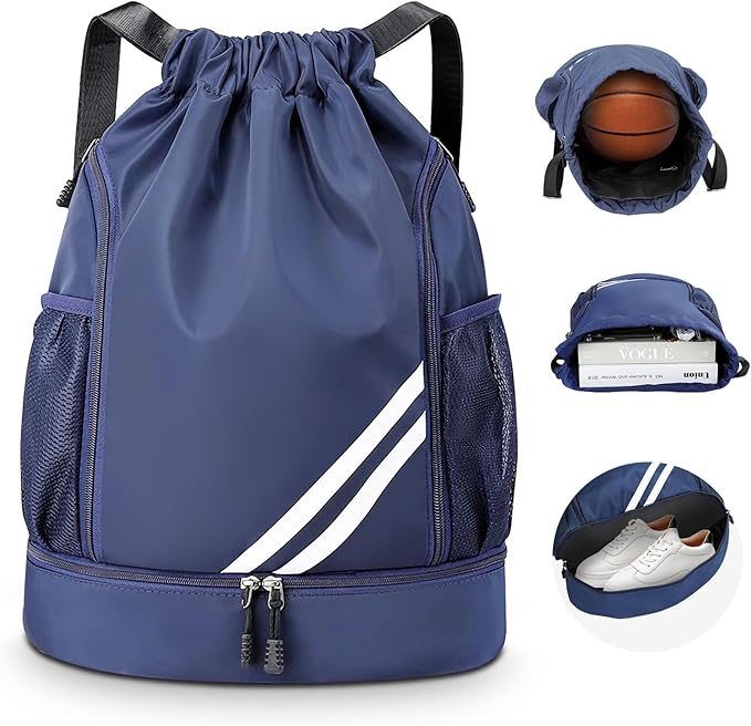 SYCYKA Bolsas de Cuerdas para el Gimnasio, Mochila de Cordón, Bolsas de Cuerdas, Repelente al Agua Bolsa de Natación de Nylon Estudiantes Escuela Mochila Cuerda para el Gimnasio Compras Deporte Yoga.