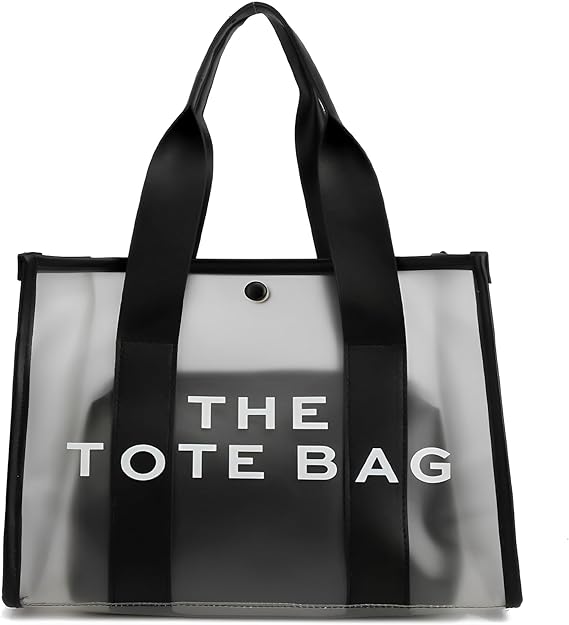 A Bolsa The Tote Bag Grande Mujer,Bolsas Tote de Mujer Transparente 2024,Bolso Grande para Mujer Impermeable, para Shopper, School, Viaje, Oficina.