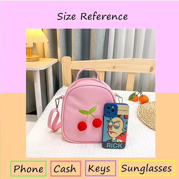 A AACKS - Bolso cruzado de dibujos animados para niñas pequeñas con correa ajustable, bolso moderno con asa para niñas.