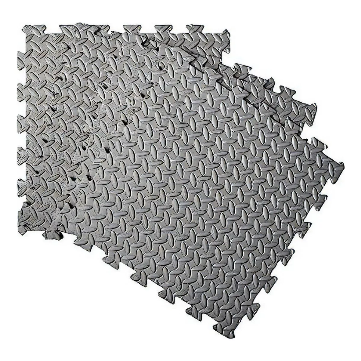 Tapete Foamy Gym Ejercicio Piso Multiuso 20mm 60x60cm 4 Pz Color Gris.
