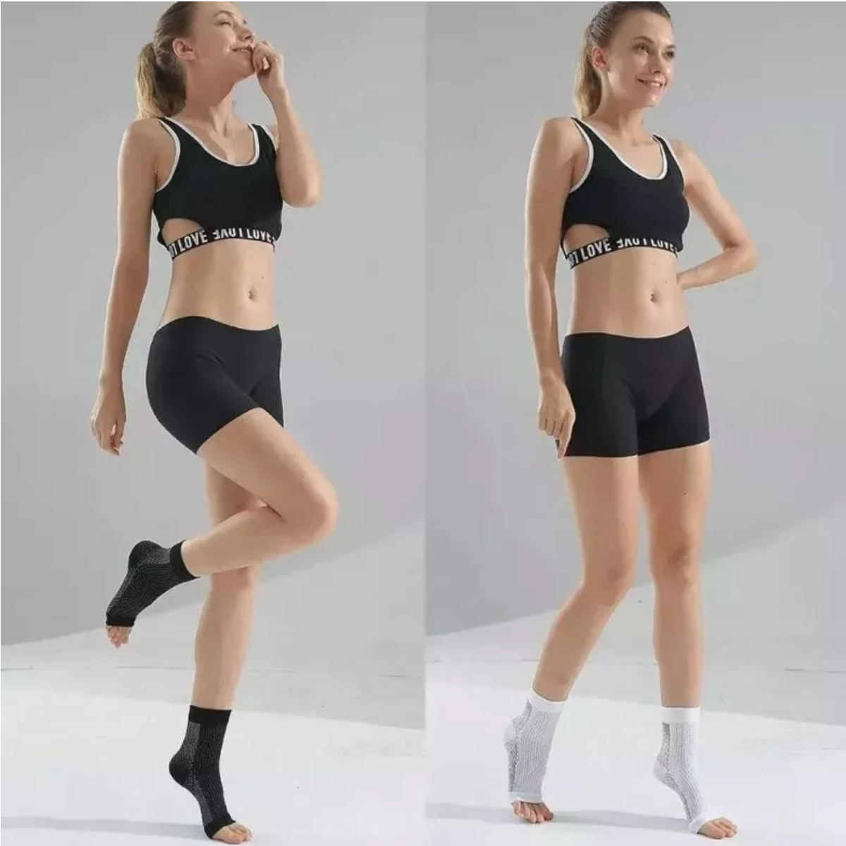 3 Pares Deportivas Calcetines Compresion Fascitis Plantar Talla S/M.