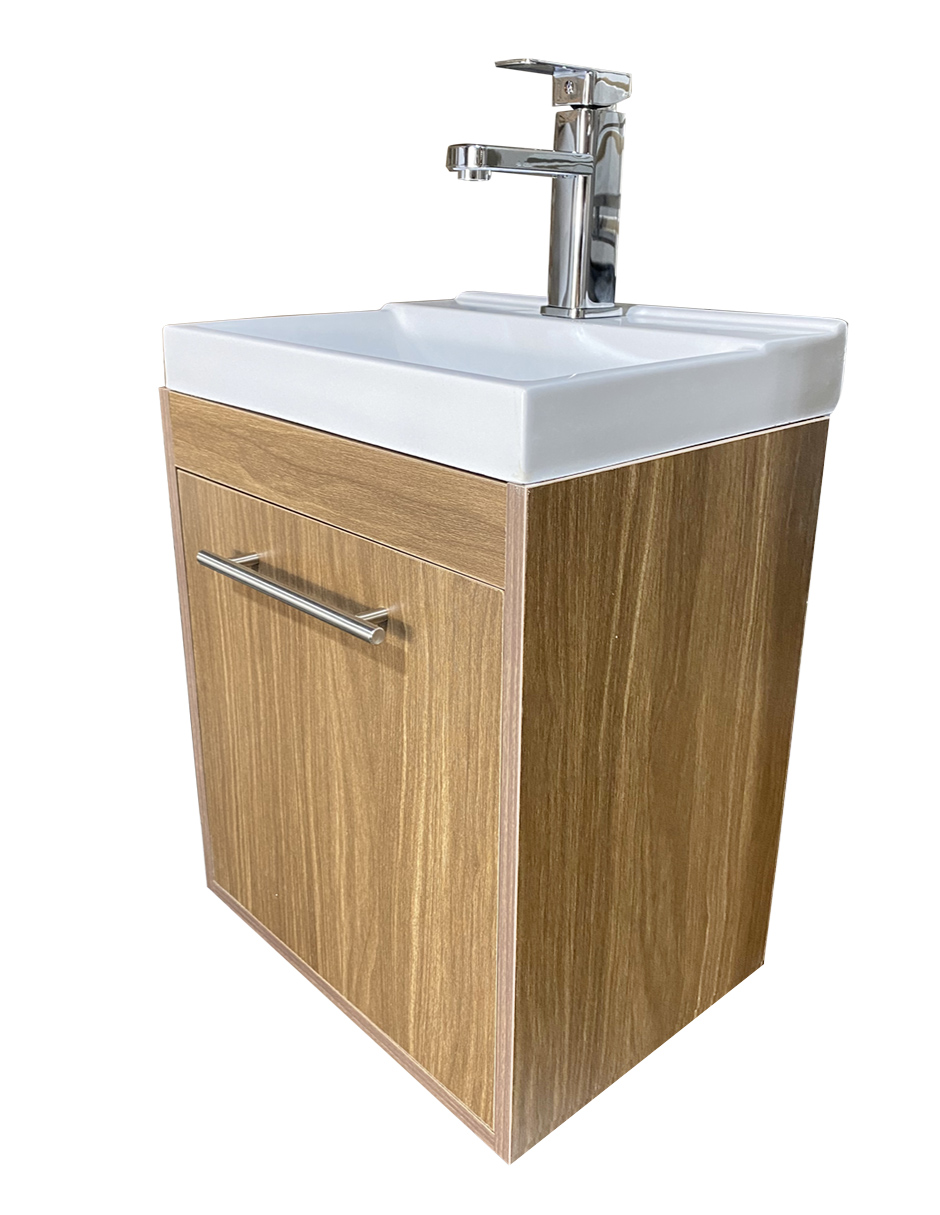 Gabinete 10 Flotante Para Baño Con Lavamanos Rectangular Y Monomando