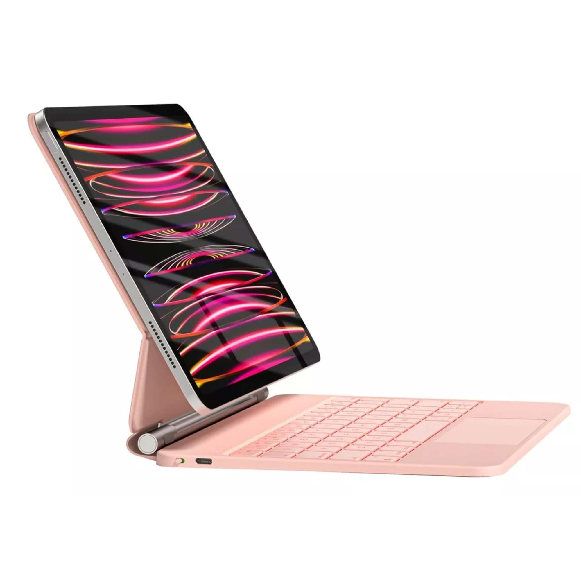 Funda Teclado Magic Keyboard Para iPad 10th Gen 2022 Rgb Color Rosa