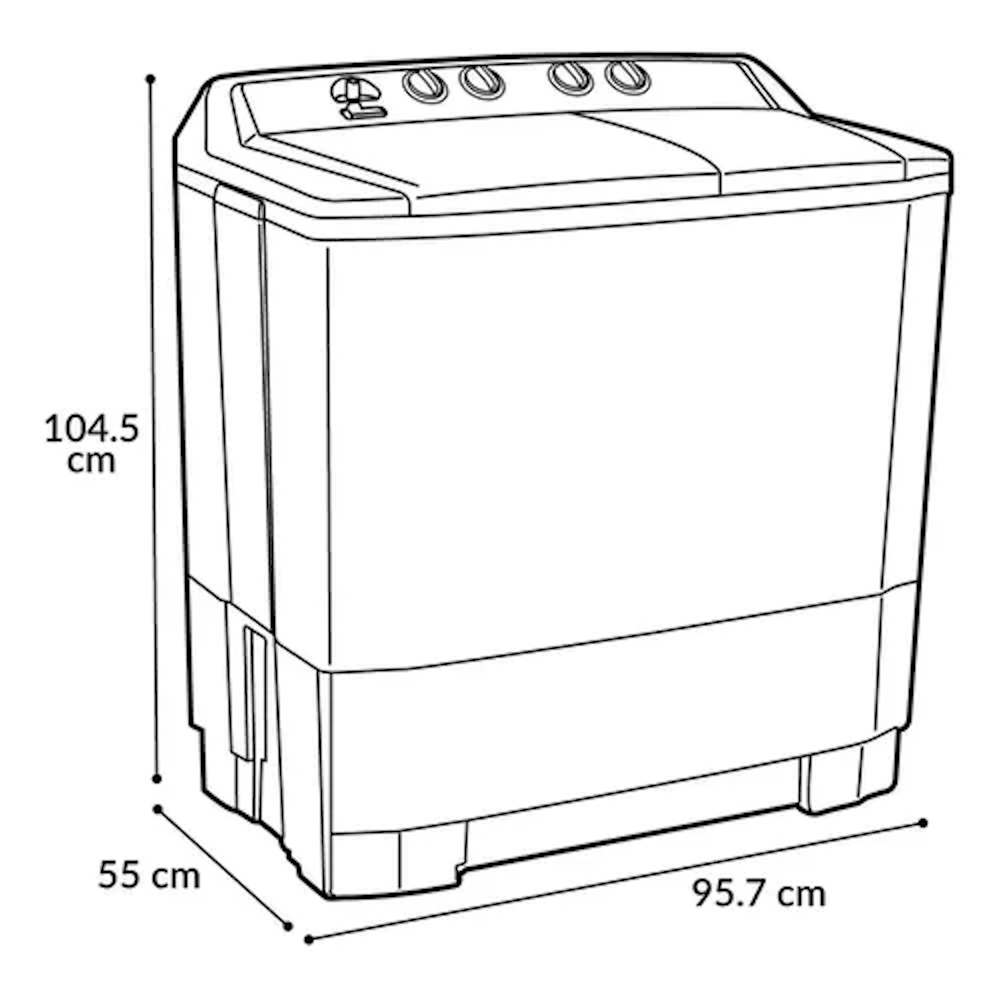 Lavadora Semiautomática Doble Tina 20kg Hisense Wsa2001p.