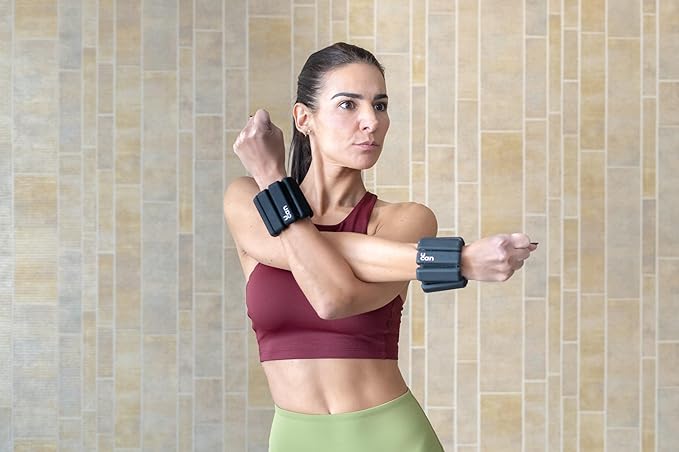 UCAN Pesas para Tobillos y Muñecas | Polainas de Silicon de Medio o Un Kilo (0.5-1.5 kg) para Pilates, Yoga y Fitness | Muñequeras y Tobilleras con Peso | Varios Colores.