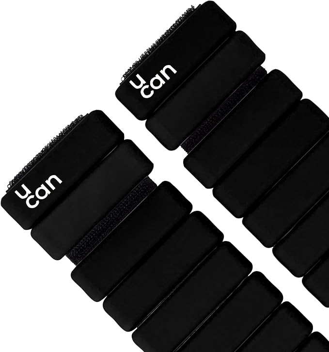 UCAN Pesas para Tobillos y Muñecas | Polainas de Silicon de Medio o Un Kilo (0.5-1.5 kg) para Pilates, Yoga y Fitness | Muñequeras y Tobilleras con Peso | Varios Colores.