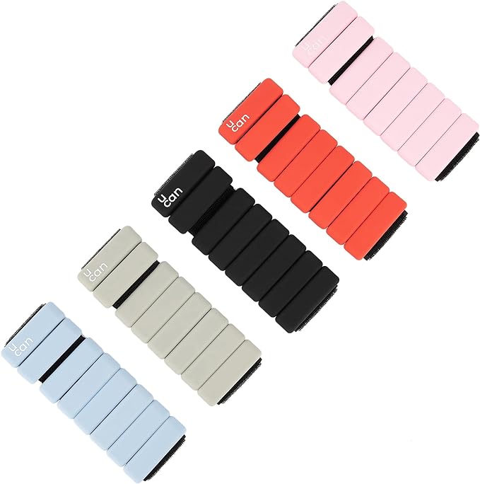 UCAN Pesas para Tobillos y Muñecas | Polainas de Silicon de Medio o Un Kilo (0.5-1.5 kg) para Pilates, Yoga y Fitness | Muñequeras y Tobilleras con Peso | Varios Colores.