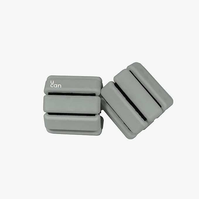 UCAN Pesas para Tobillos y Muñecas | Polainas de Silicon de Medio o Un Kilo (0.5-1.5 kg) para Pilates, Yoga y Fitness | Muñequeras y Tobilleras con Peso | Varios Colores.