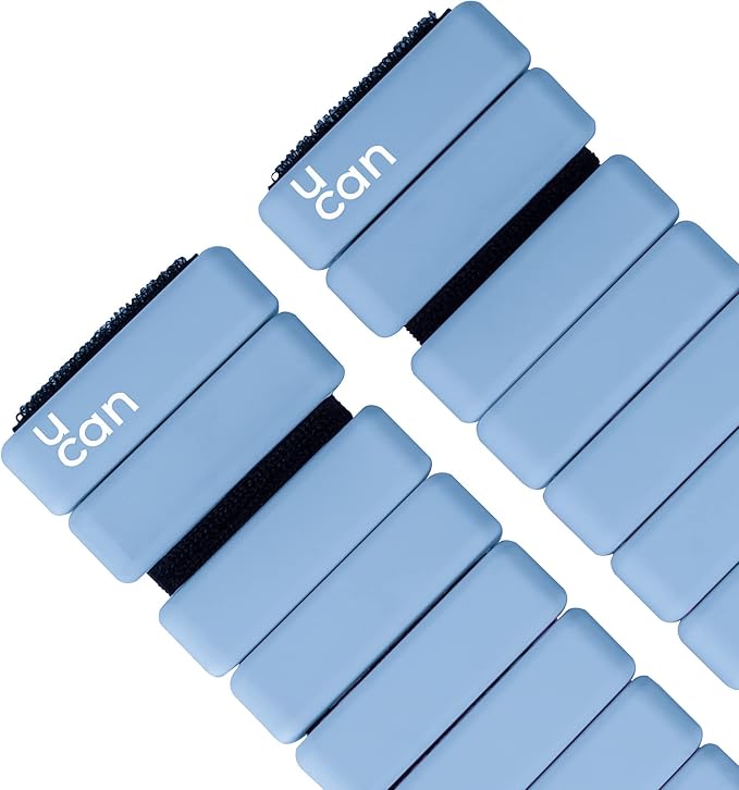 UCAN Pesas para Tobillos y Muñecas | Polainas de Silicon de Medio o Un Kilo (0.5-1.5 kg) para Pilates, Yoga y Fitness | Muñequeras y Tobilleras con Peso | Varios Colores.