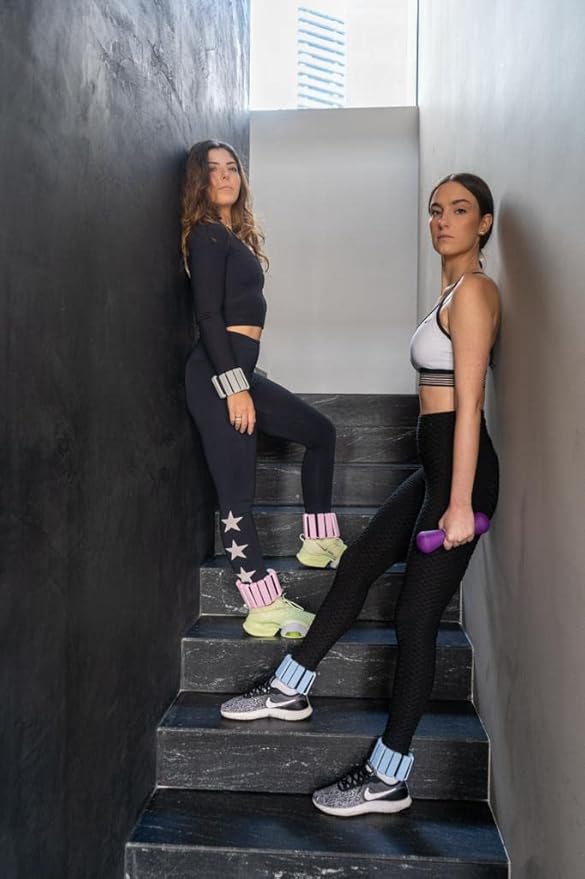 UCAN Pesas para Tobillos y Muñecas | Polainas de Silicon de Medio o Un Kilo (0.5-1.5 kg) para Pilates, Yoga y Fitness | Muñequeras y Tobilleras con Peso | Varios Colores.
