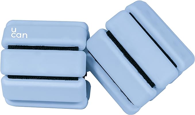UCAN Pesas para Tobillos y Muñecas | Polainas de Silicon de Medio o Un Kilo (0.5-1.5 kg) para Pilates, Yoga y Fitness | Muñequeras y Tobilleras con Peso | Varios Colores.
