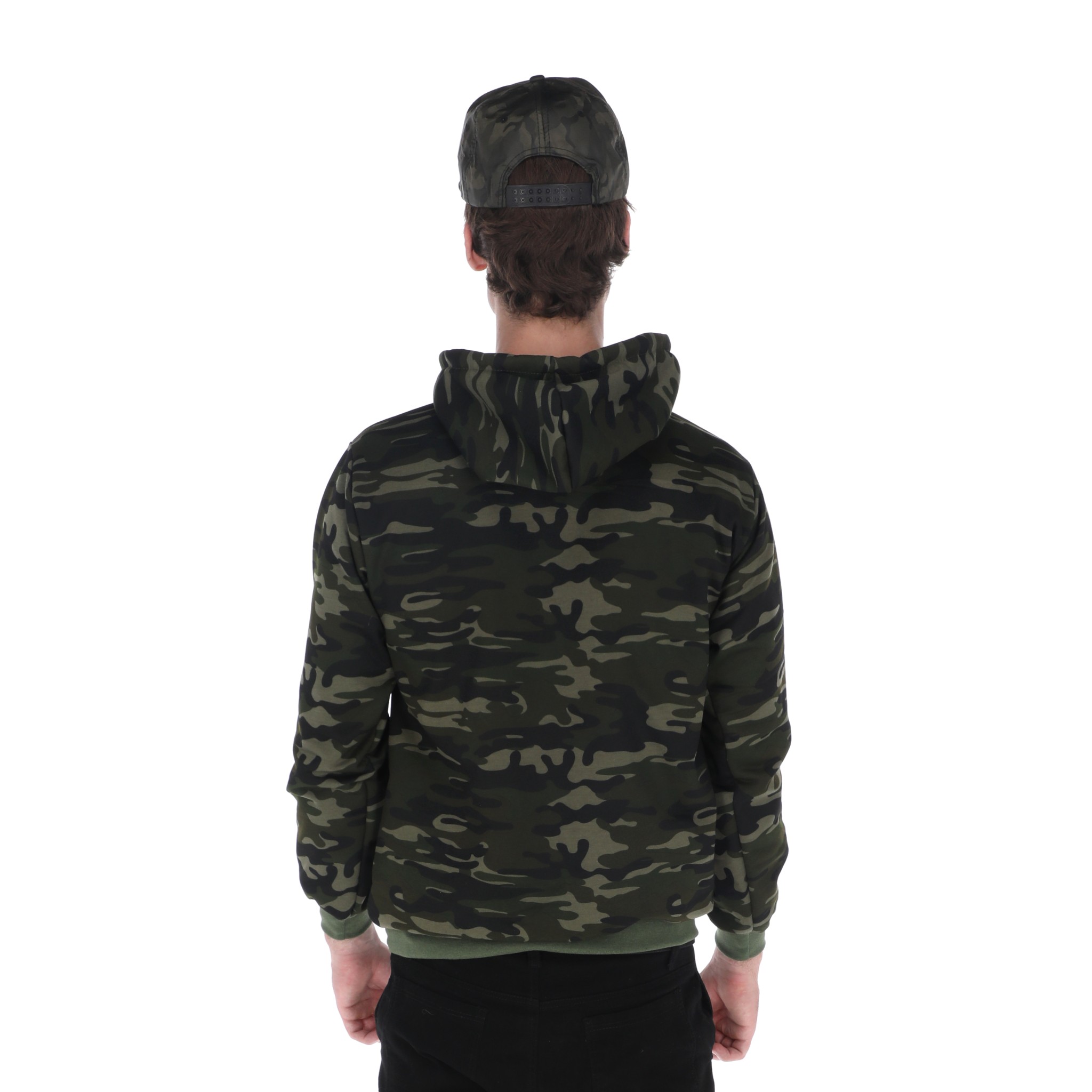 Sudadera Con Capucha Color Verde Militar Para Hombre CHB Chili Beans Clothing Co..