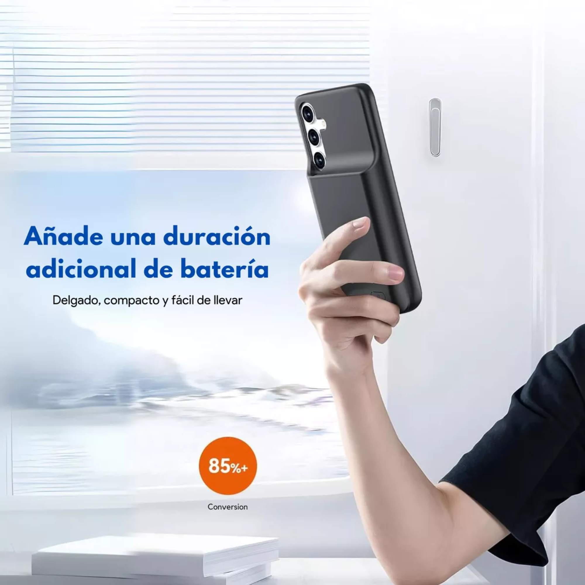 Funda Cargador Bateria Para Samsung Galaxy S24 Color Negro
