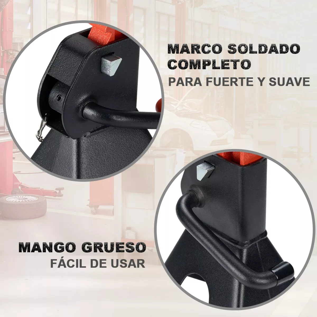 Torre Auto 2 Piezas Doble Seguro Altura 3 Toneladas 29-41 Cm.