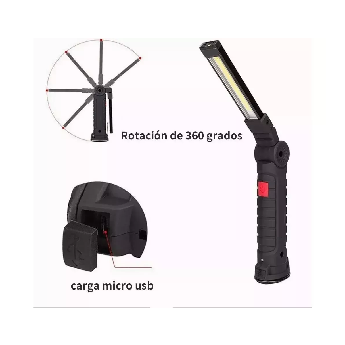 Par 2 Luces De Trabajo Led Recargables Y Plegables.