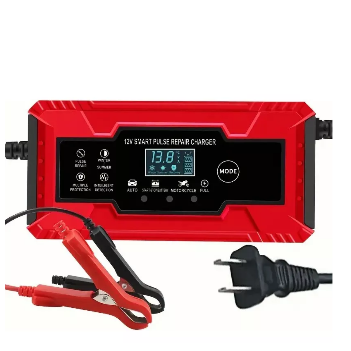 Cargador De Batería Rápido Inteligente De 12v 8a Auto Moto.