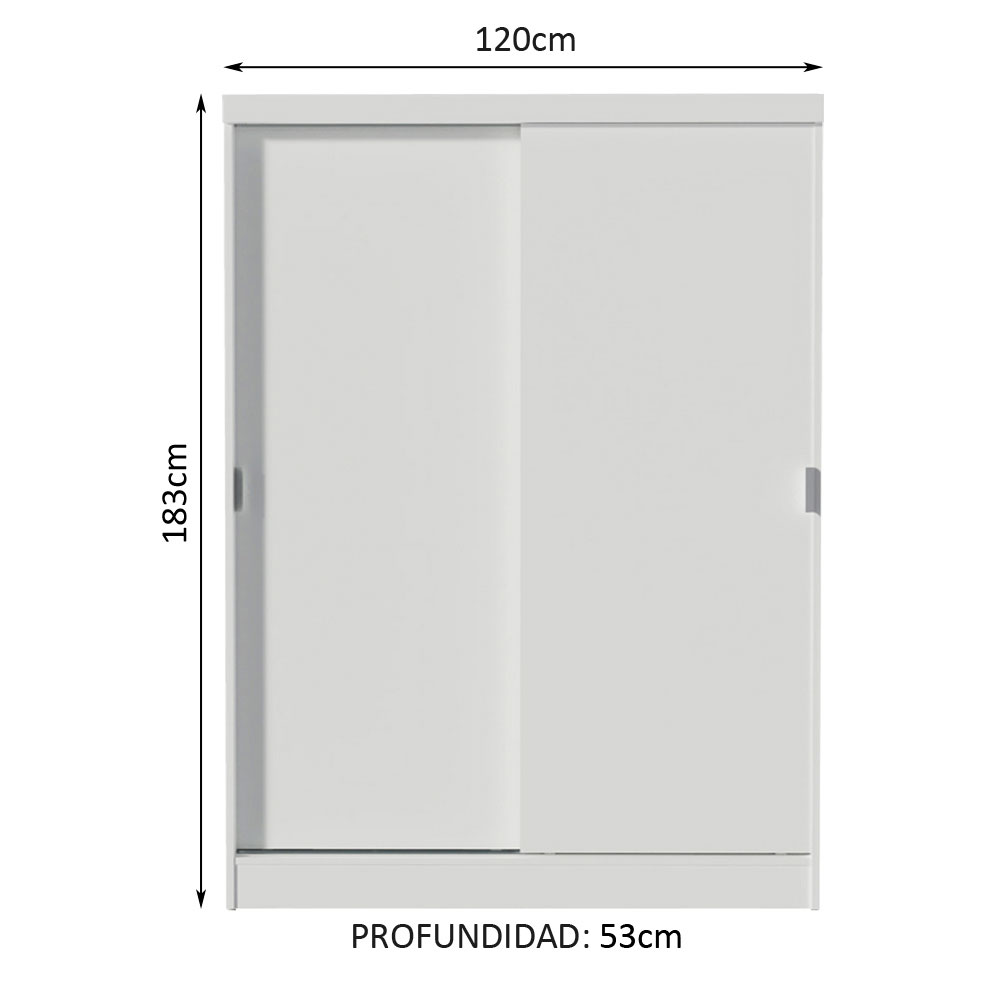 Ropero Closet Madesa Luke 2 Puertas con Cajón con llave BB