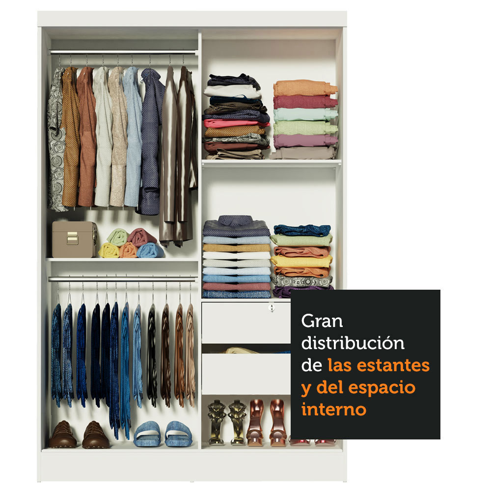 Closet Luke Madesa con 2 Puertas y 2 Espejos BB.