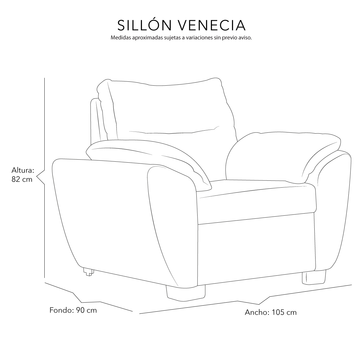 Sala Dicasa Venecia Azul *COBERTURA SOLO EN CDMX Y AREA METROPOLITANA
