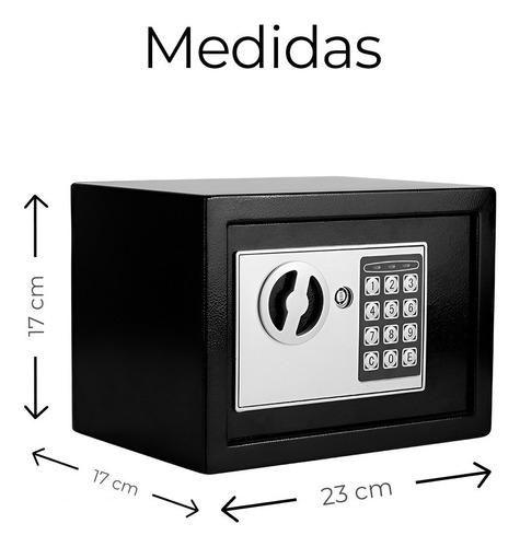 Caja Fuerte Digital De Alta Seguridad Con Código Y Llave.