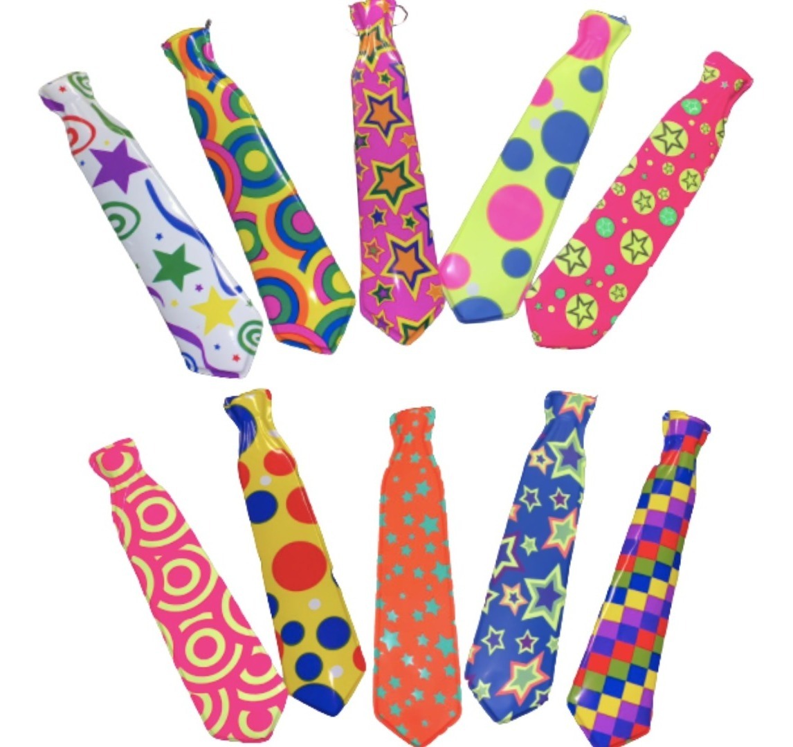 100 Corbata Colores Neón Glow Boda Xv Fiesta Plastico.