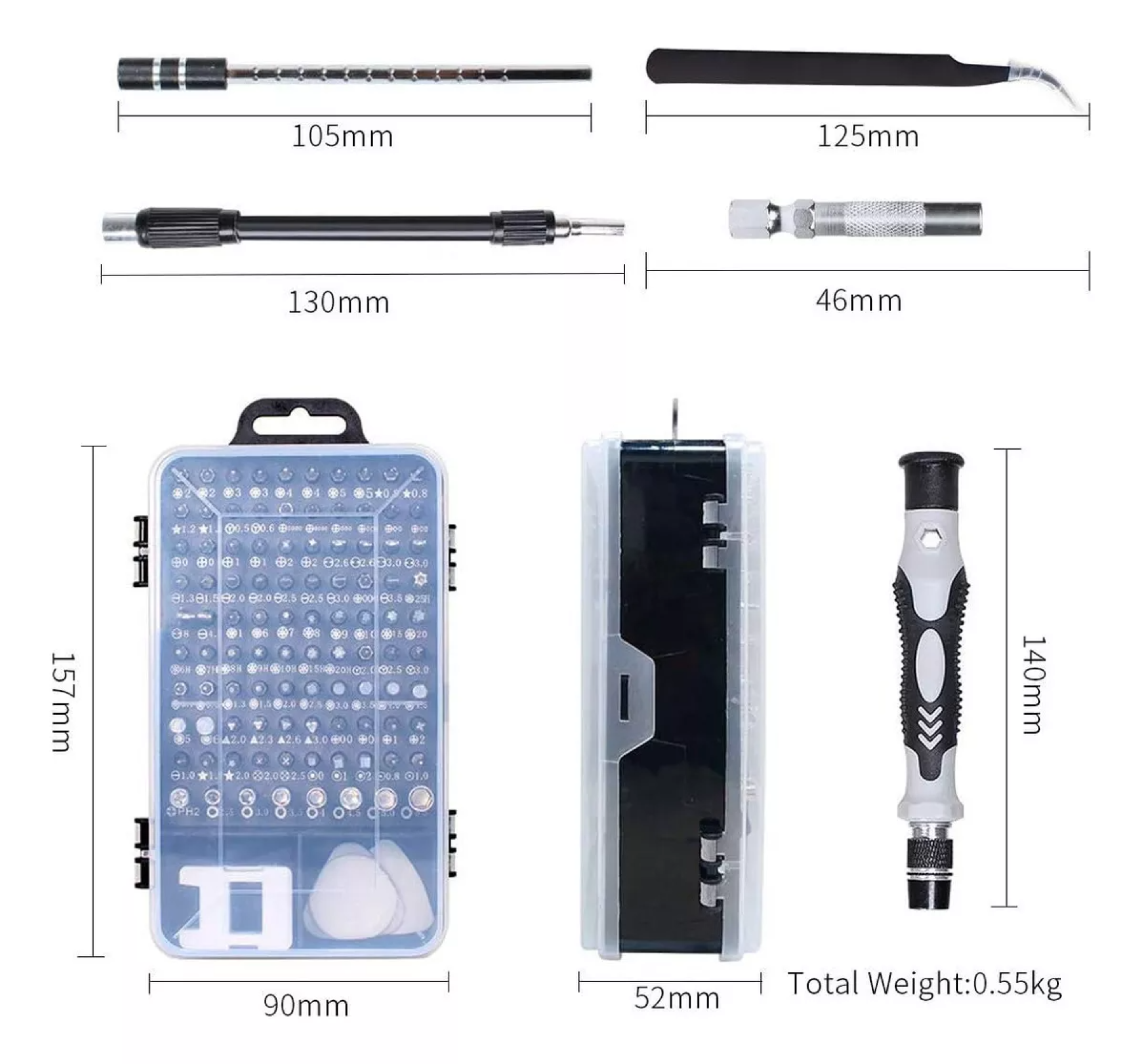 Juego De Destornilladores Y Atornilladores De Precisión 115.