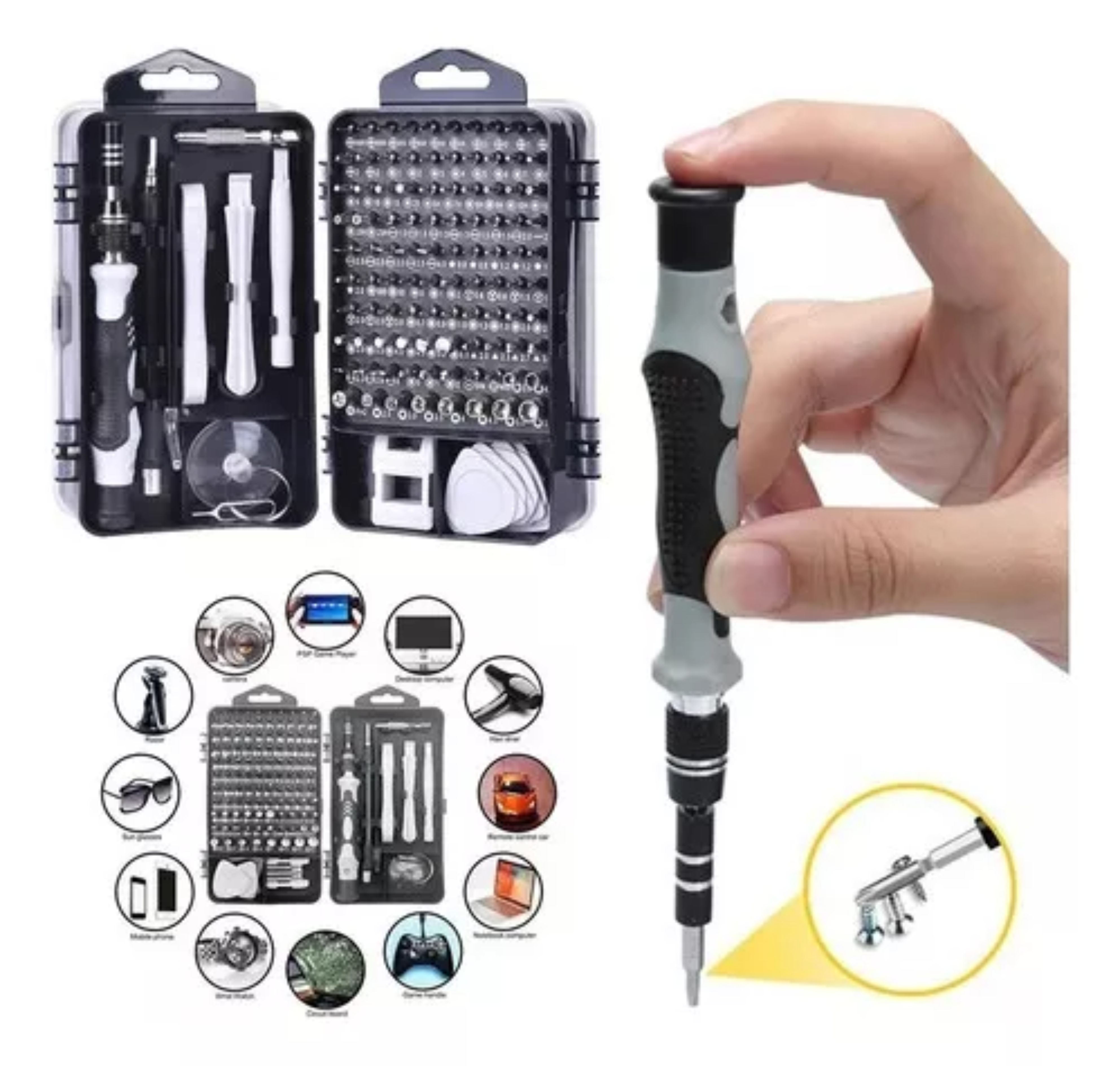 Juego De Destornilladores Y Atornilladores De Precisión 115.