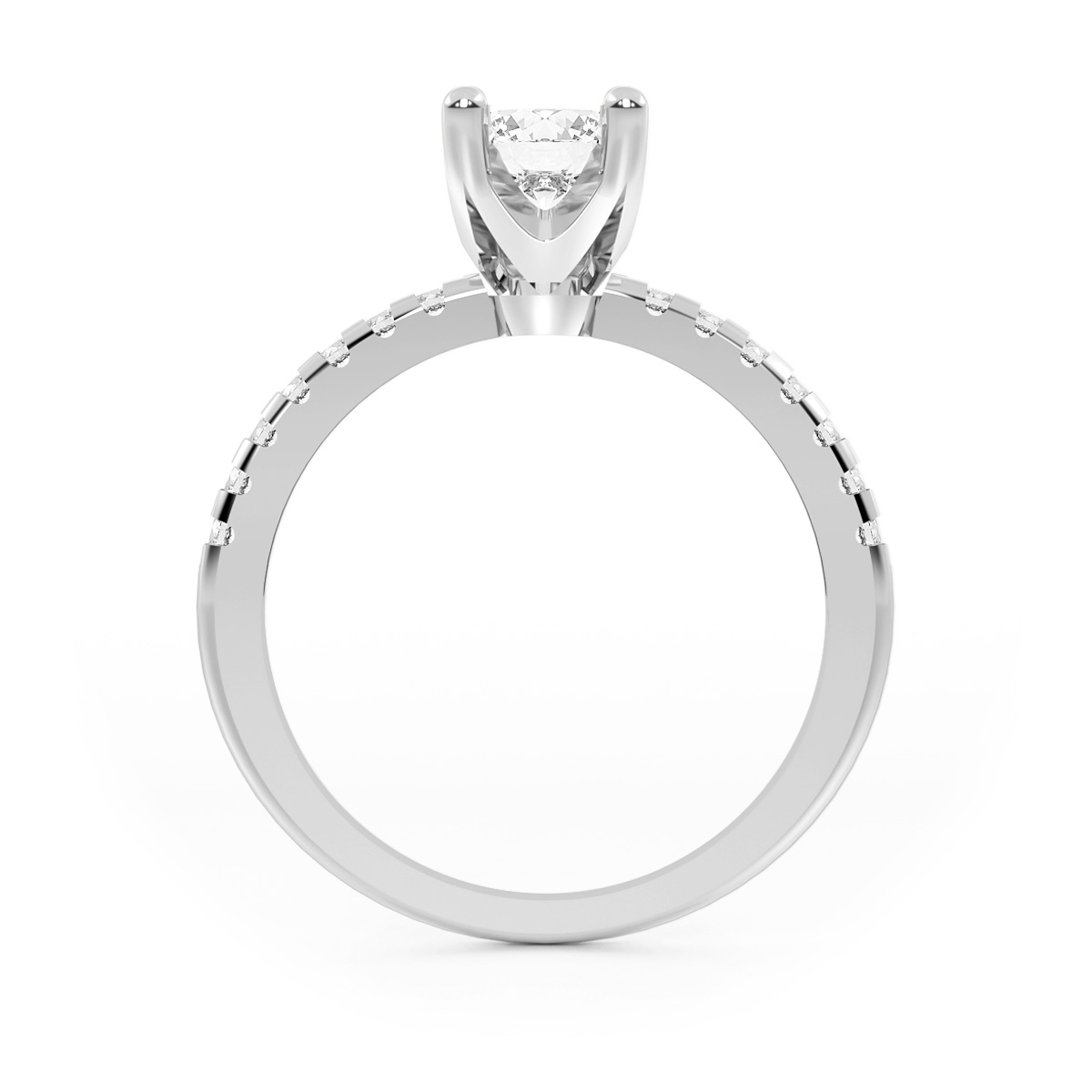 ANILLO DE COMPROMISO 10K ORO BLANCO CON PIEDRA DARELIS ABBA JOYAS.