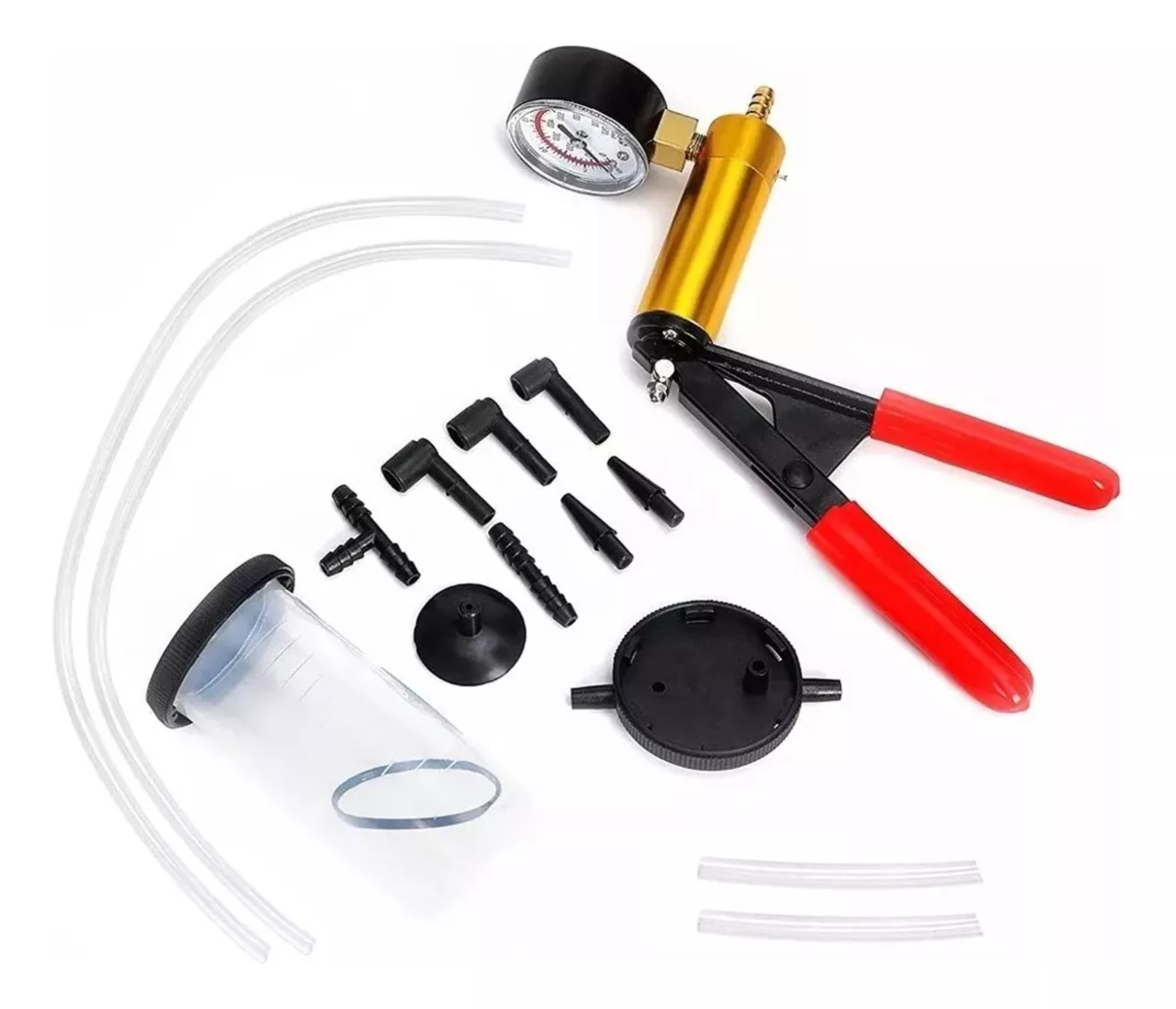 Bomba De Vacio Frenos Purgador Manómetro Manual De Presión.