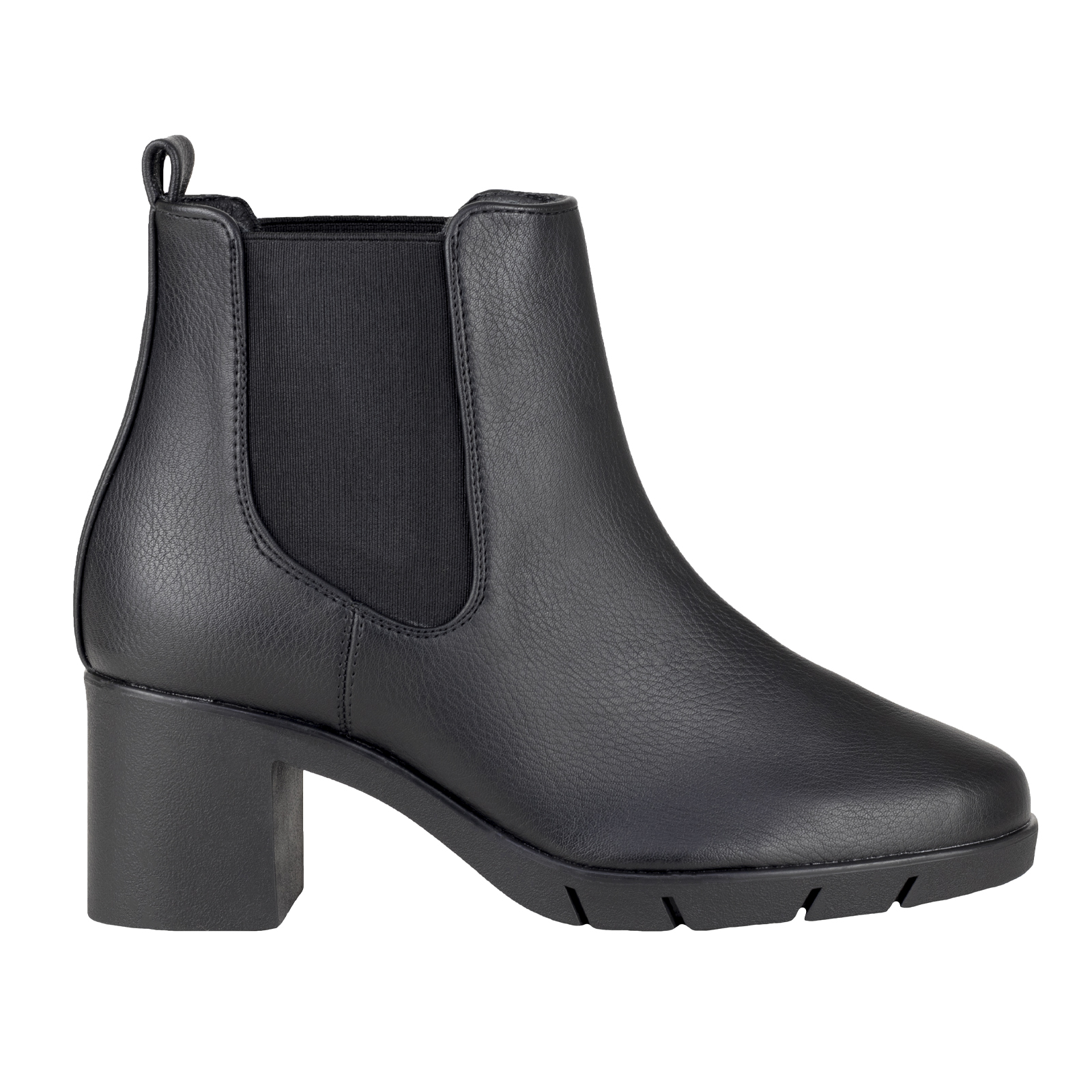 Botin Negro Chelsea Mujer Con Tacon Lady Paulina 24812 +6cm.