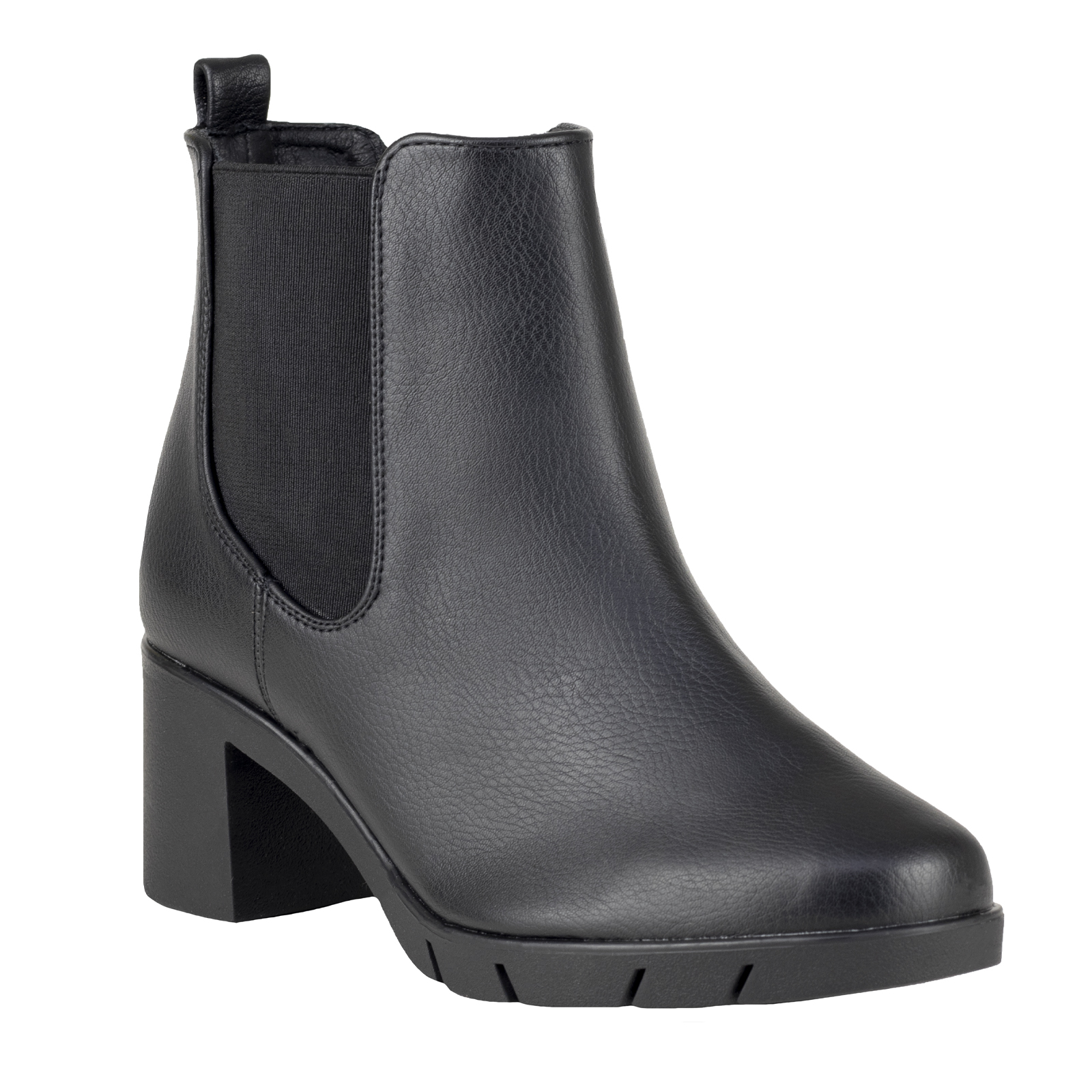 Botin Negro Chelsea Mujer Con Tacon Lady Paulina 24812 +6cm.