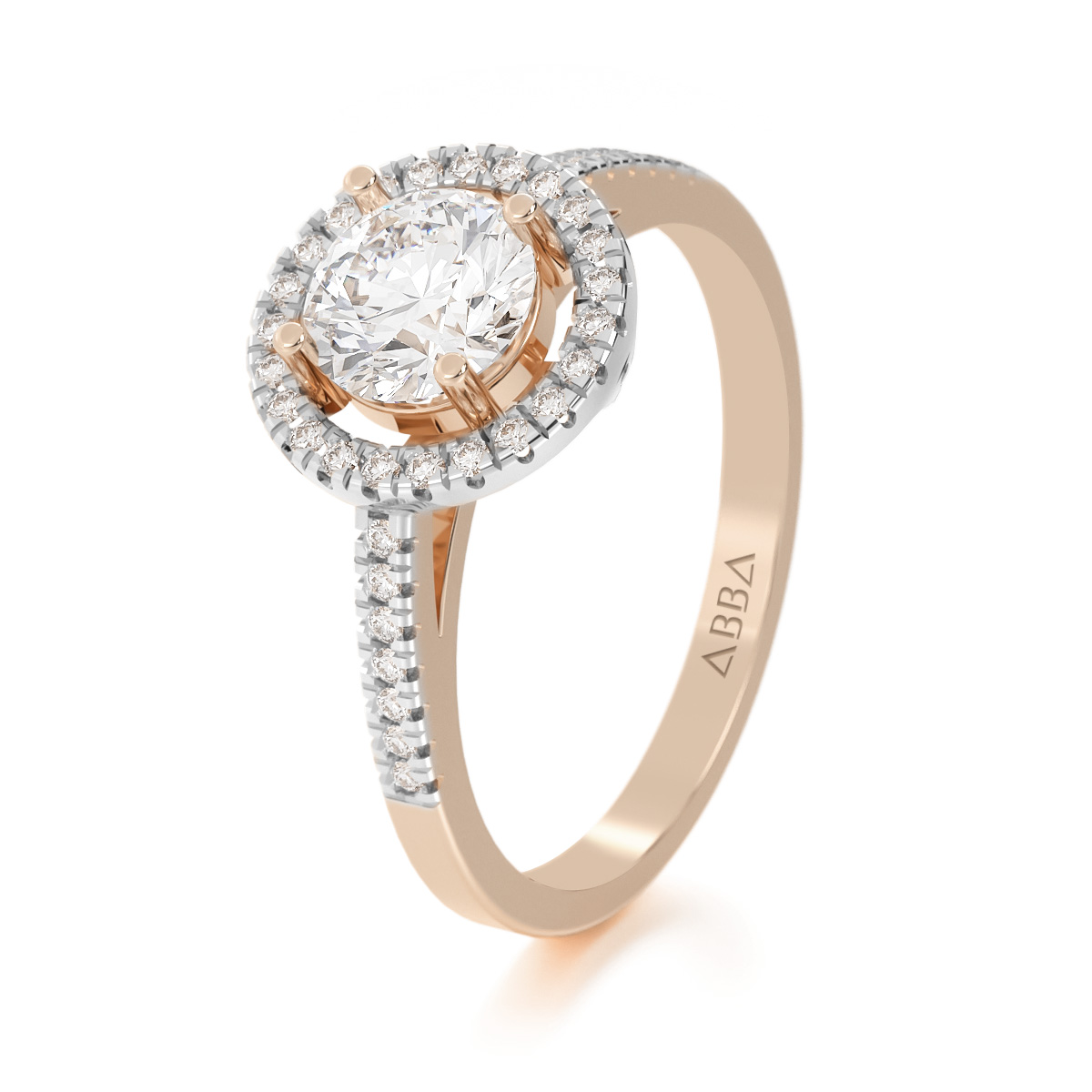 ANILLO DE COMPROMISO 14K ORO BLANCO CON PIEDRA NORA ABBA JOYAS.