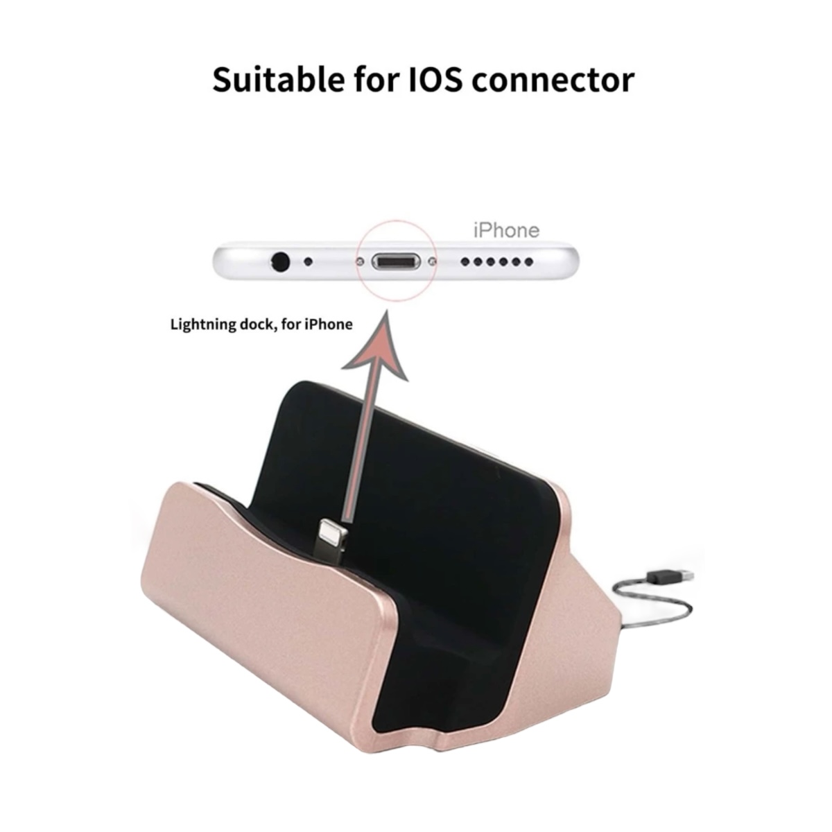 Estación De Carga Inalámbrica  Cargador Sync Dock Compatible iPhone 11, 12, 13 y 14.
