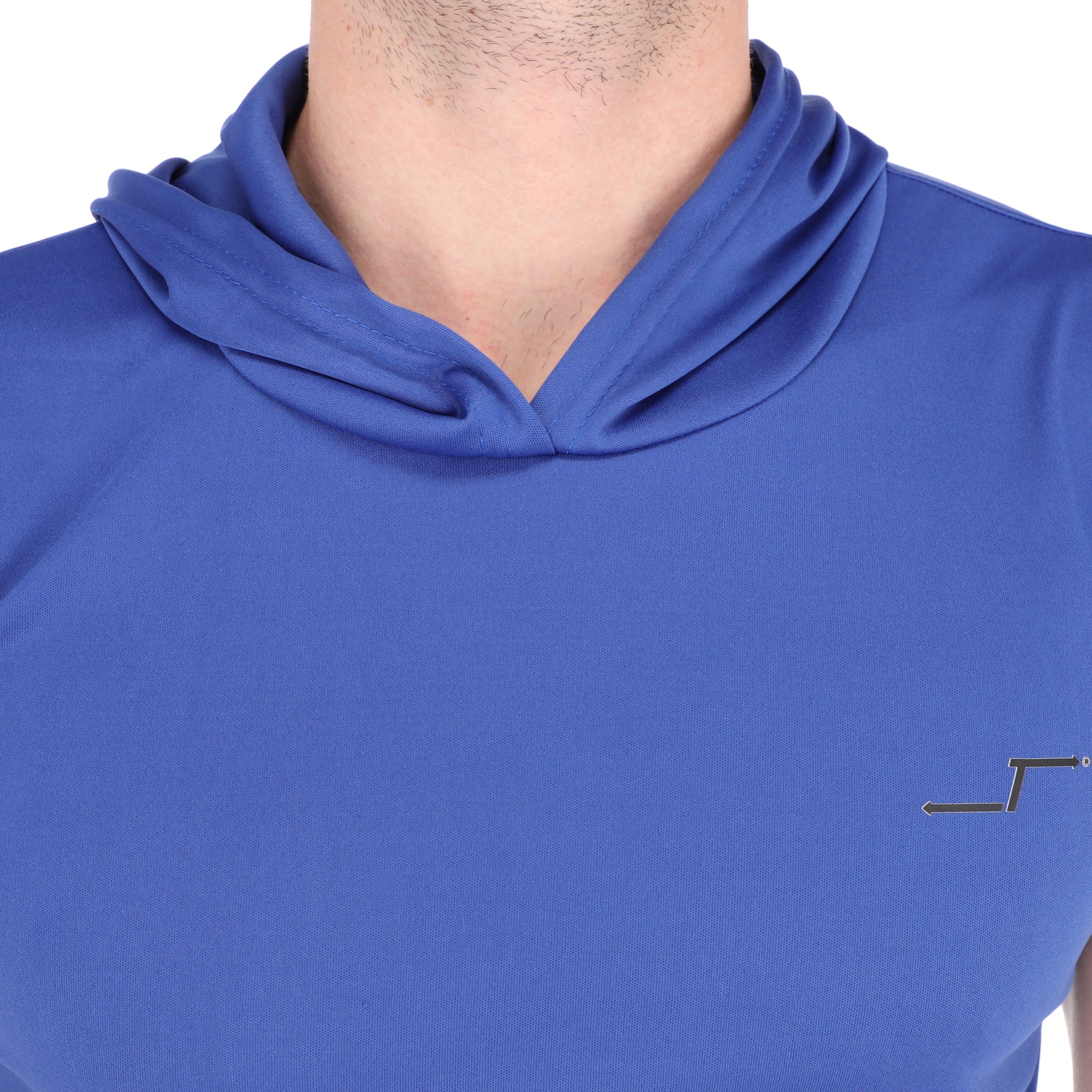 Playera Deportiva Sin Mangas Con Capucha Color Azul Para Hombre CHB Chili Beans Clothing Co..