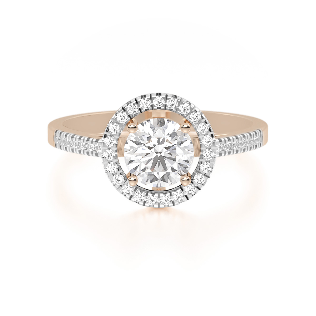 ANILLO DE COMPROMISO 14K ORO BLANCO CON PIEDRA NORA ABBA JOYAS.