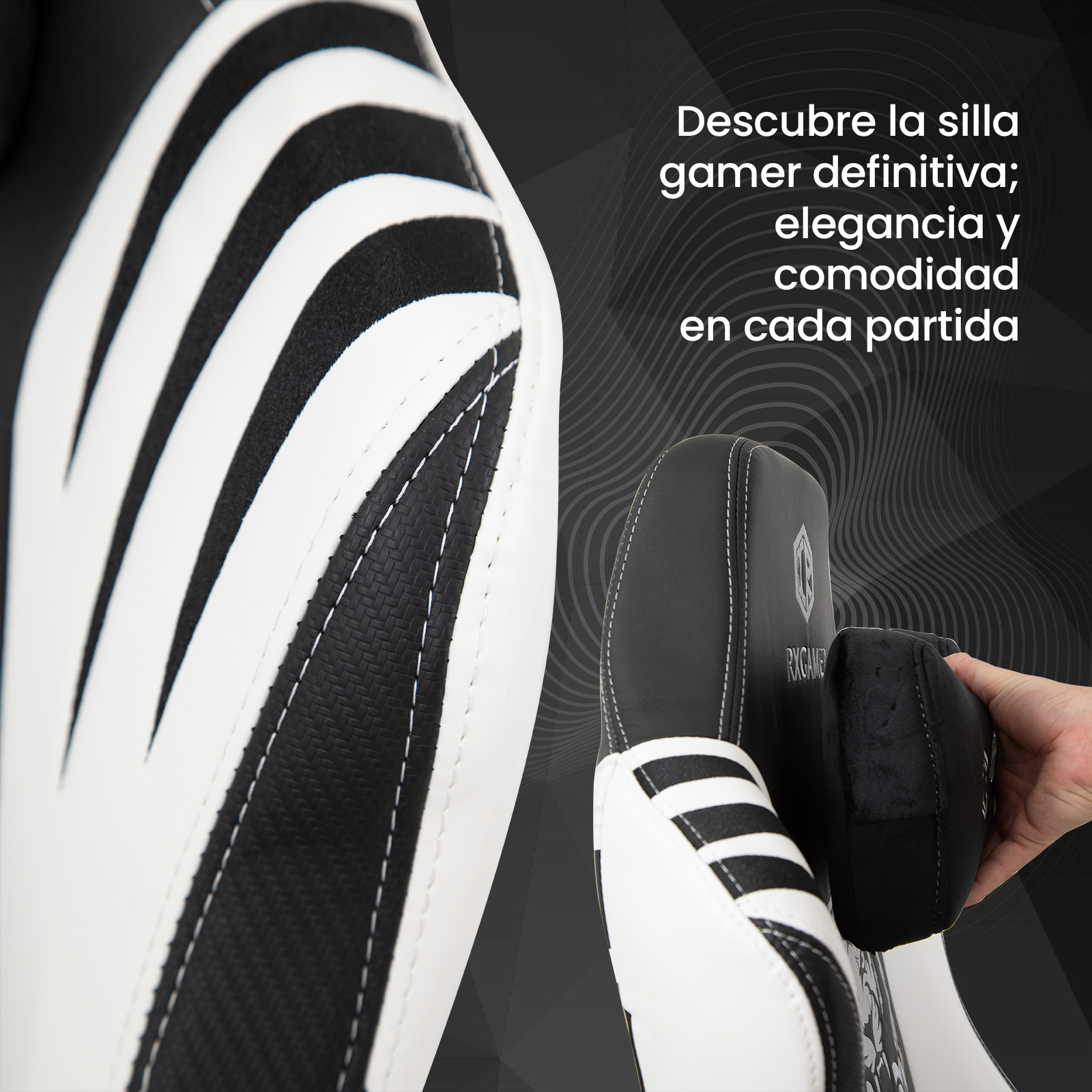 Silla Gamer Premium | Secret | Reclinable | Memory Foam | Magnetica (Dorado)