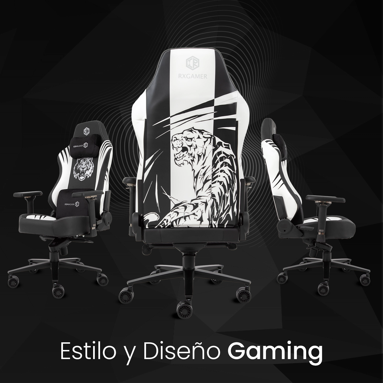 Silla Gamer Premium | Secret | Reclinable | Memory Foam | Magnetica (Dorado)